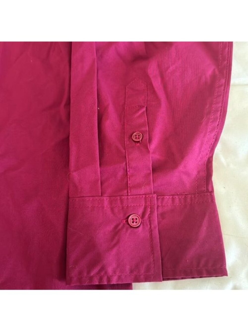 Time & Tru Womens Button Front Shirt XXL 20 Purple Long Sleeve Collared - Picture 6 of 8